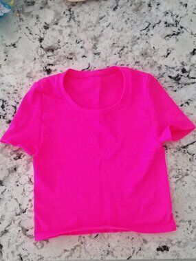 👚IVL Collective Hot Pink Ribbed Shirt - Stretchy👚